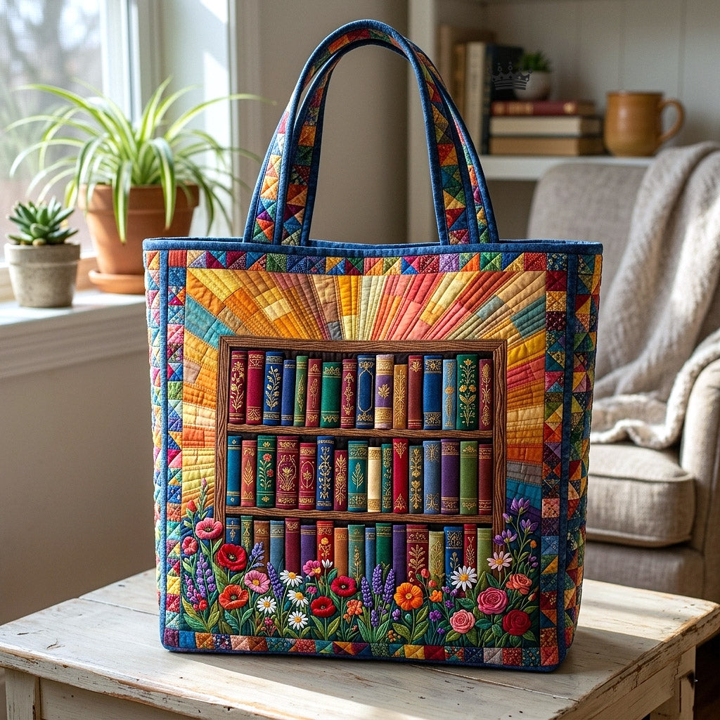 Library Nook Quilted Tote Bag GFTOTP17885