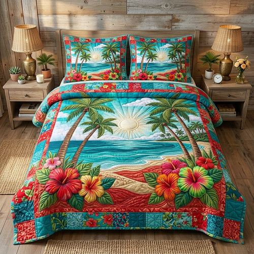 Tropical Breeze 3-Piece Quilted Bedding Set GFTOTP17967