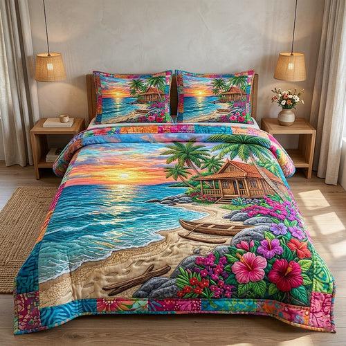 Palm Paradise 3-Piece Quilted Bedding Set GFTOTP17973