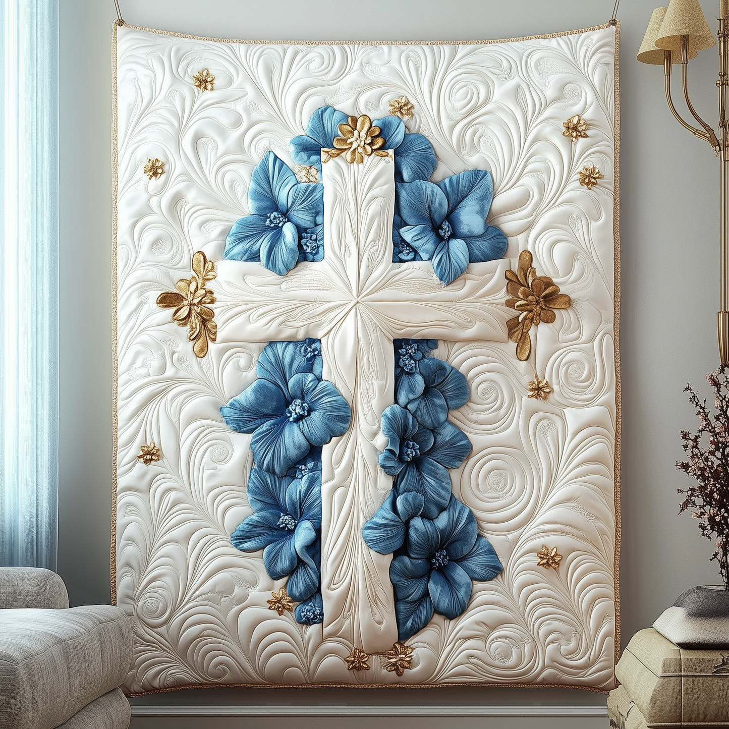 Jesus Cross Quilted Blanket GFTOTP1797