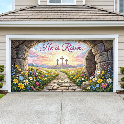 He Is Risen Garage Door Banner GFTOTP17980