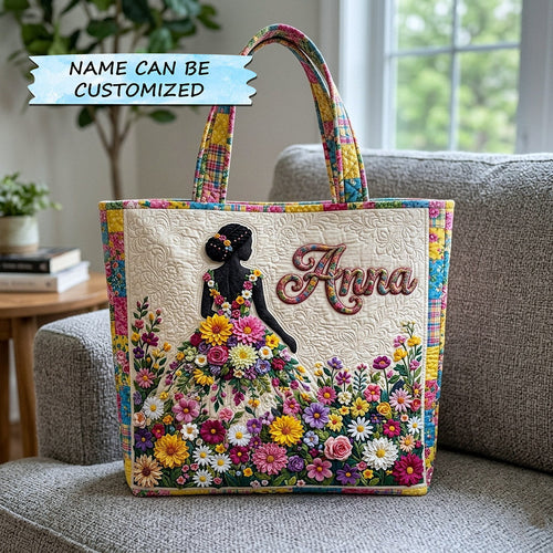 Melanin Queen Quilted Tote Bag QTCUZ GFTOTP17984
