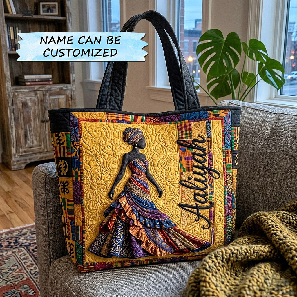 Melanin Queen Quilted Tote Bag QTCUZ GFTOTP17987