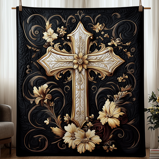 Jesus Cross Quilted Blanket GFTOTP1798