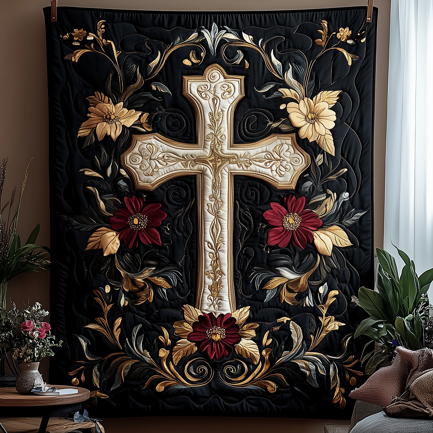 Jesus Cross Quilted Blanket GFTOTP1799