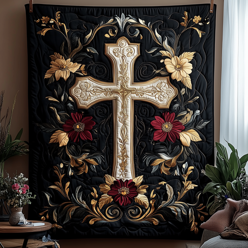 Jesus Cross Quilted Blanket GFTOTP1799