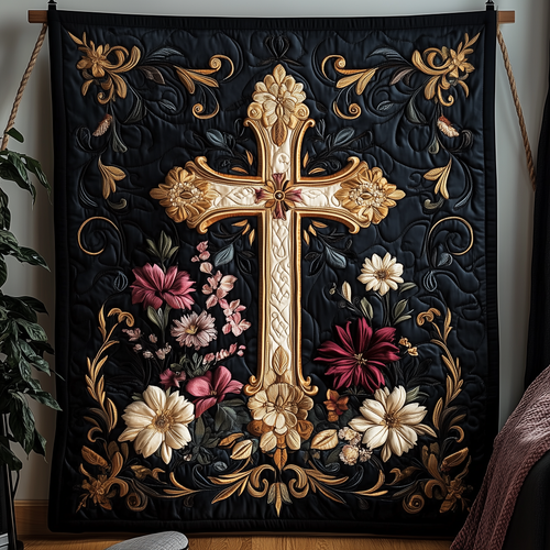 Jesus Cross Quilted Blanket GFTOTP1800