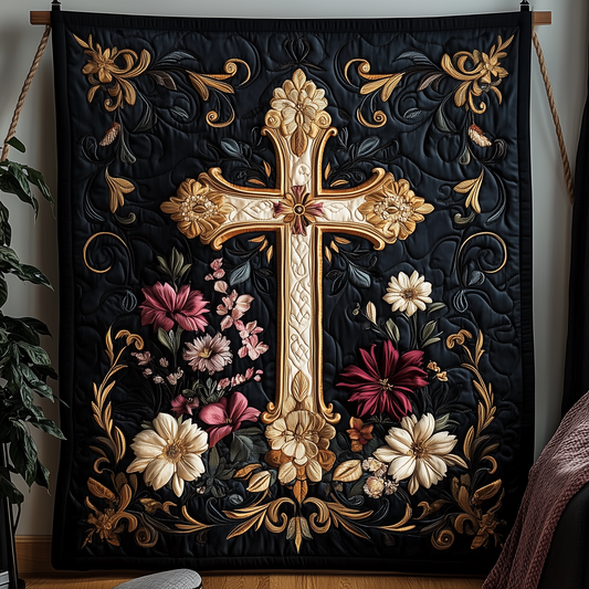 Jesus Cross Quilted Blanket GFTOTP1800