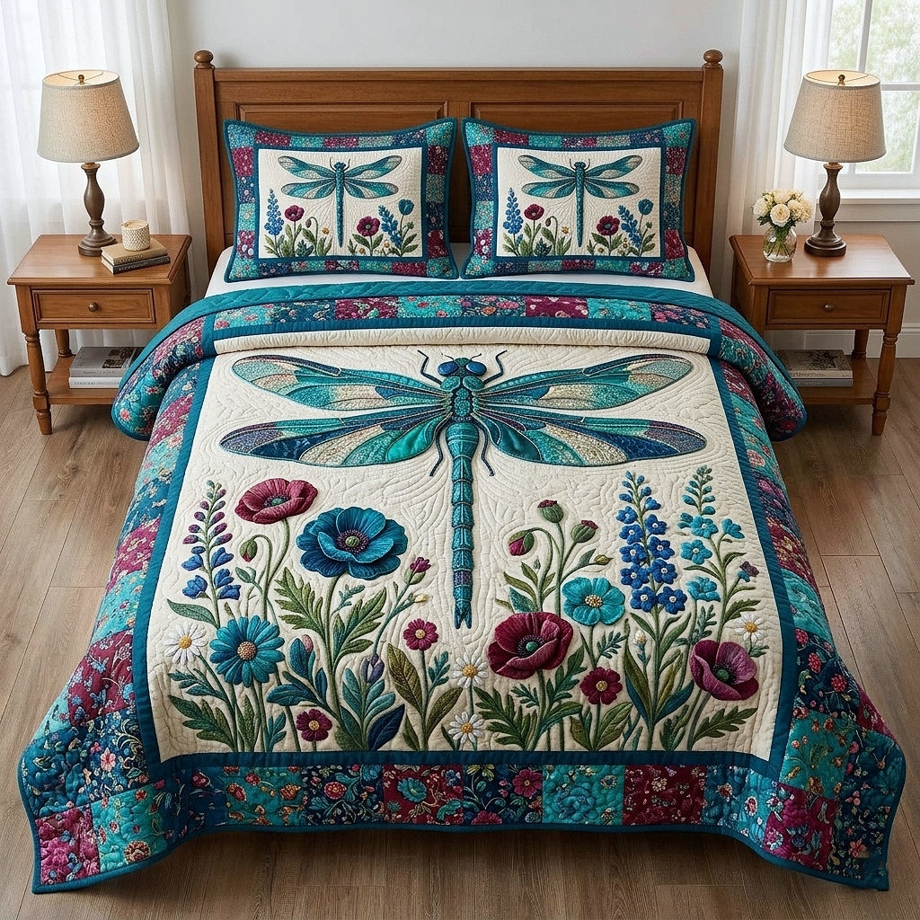Meadow Wings 3-Piece Quilted Bedding Set GFTOTP18026