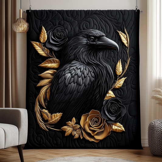Gothic Raven Quilted Blanket GFTOTP1802
