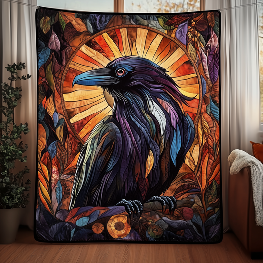 Gothic Raven Quilted Blanket GFTOTP1804