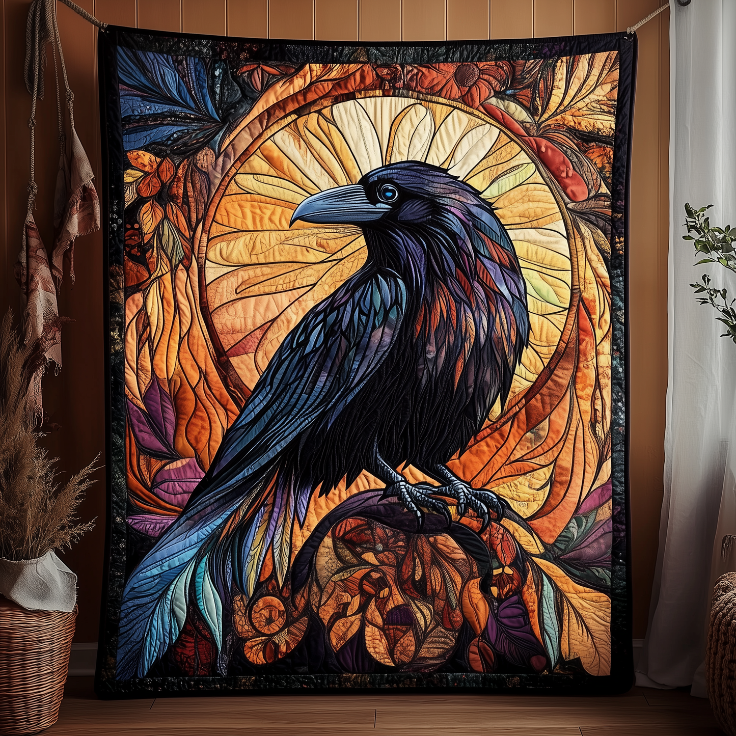 Gothic Raven Quilted Blanket GFTOTP1805