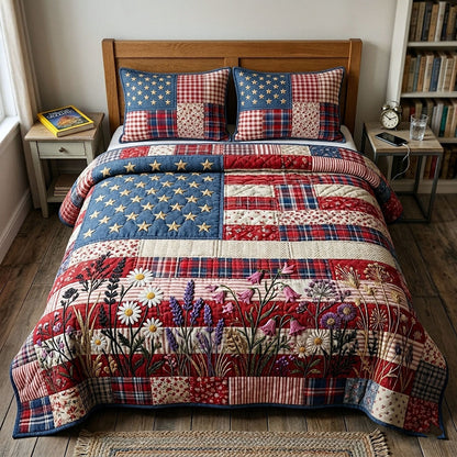 Heritage Patch 3-Piece Quilted Bedding Set GFTOTP18099