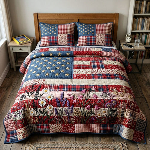 Heritage Patch 3-Piece Quilted Bedding Set GFTOTP18099