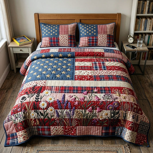 Heritage Patch 3-Piece Quilted Bedding Set GFTOTP18099
