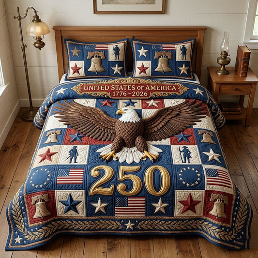 Heritage Patch 3-Piece Quilted Bedding Set GFTOTP18105