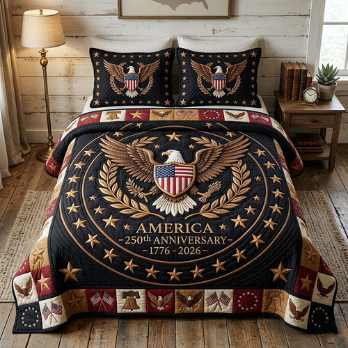 Heritage Patch 3-Piece Quilted Bedding Set GFTOTP18110