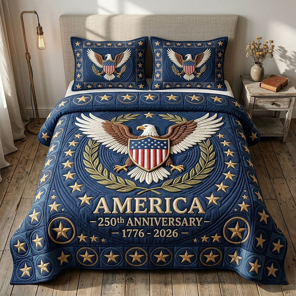 Heritage Patch 3-Piece Quilted Bedding Set GFTOTP18111