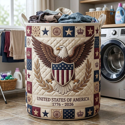 Heritage Patch Quilted Laundry Basket GFTOTP18119