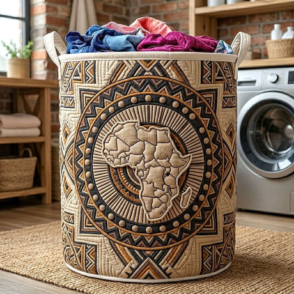 Africa Legacy Quilted Laundry Basket GFTOTP18142
