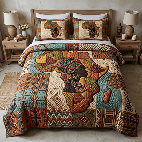 Africa Legacy 3-Piece Quilted Bedding Set GFTOTP18162