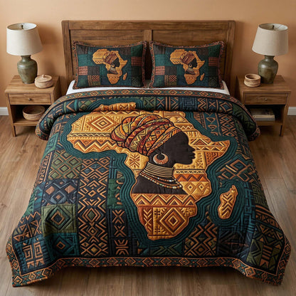 Africa Legacy 3-Piece Quilted Bedding Set GFTOTP18165
