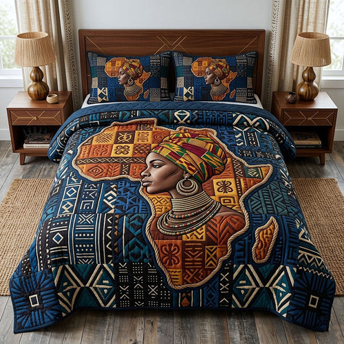 Africa Legacy 3-Piece Quilted Bedding Set GFTOTP18168