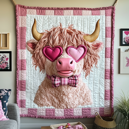 Valentine Highland Cow Quilted Blanket GFTOTP1820