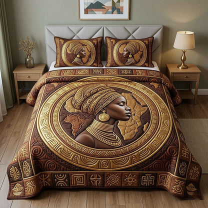 Ebony Queen 3-Piece Quilted Bedding Set GFTOTP18229