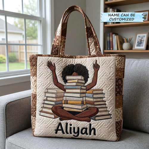 Ebony Reader Quilted Tote Bag QTCUZ GFTOTP18236