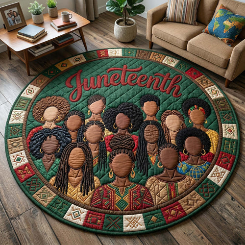 Melanin Legacy Quilted Round Mat GFTOTP18321