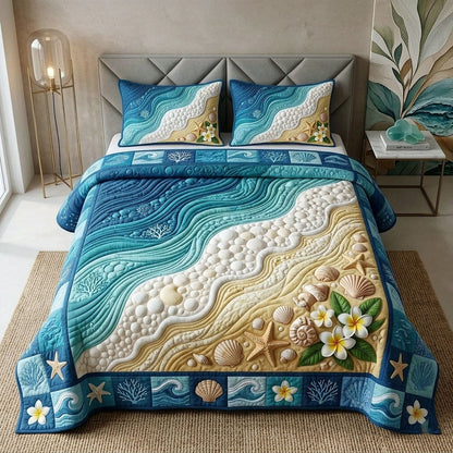 Ocean Tropic 3-Piece Quilted Bedding Set GFTOTP18344