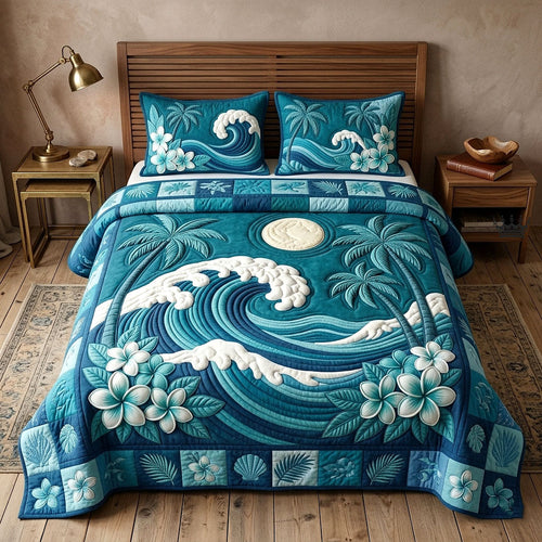 Ocean Tropic 3-Piece Quilted Bedding Set GFTOTP18345