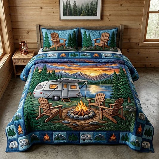 Camp Life 3-Piece Quilted Bedding Set GFTOTP18347