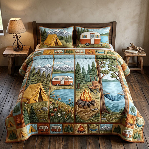 Camp Life 3-Piece Quilted Bedding Set GFTOTP18348