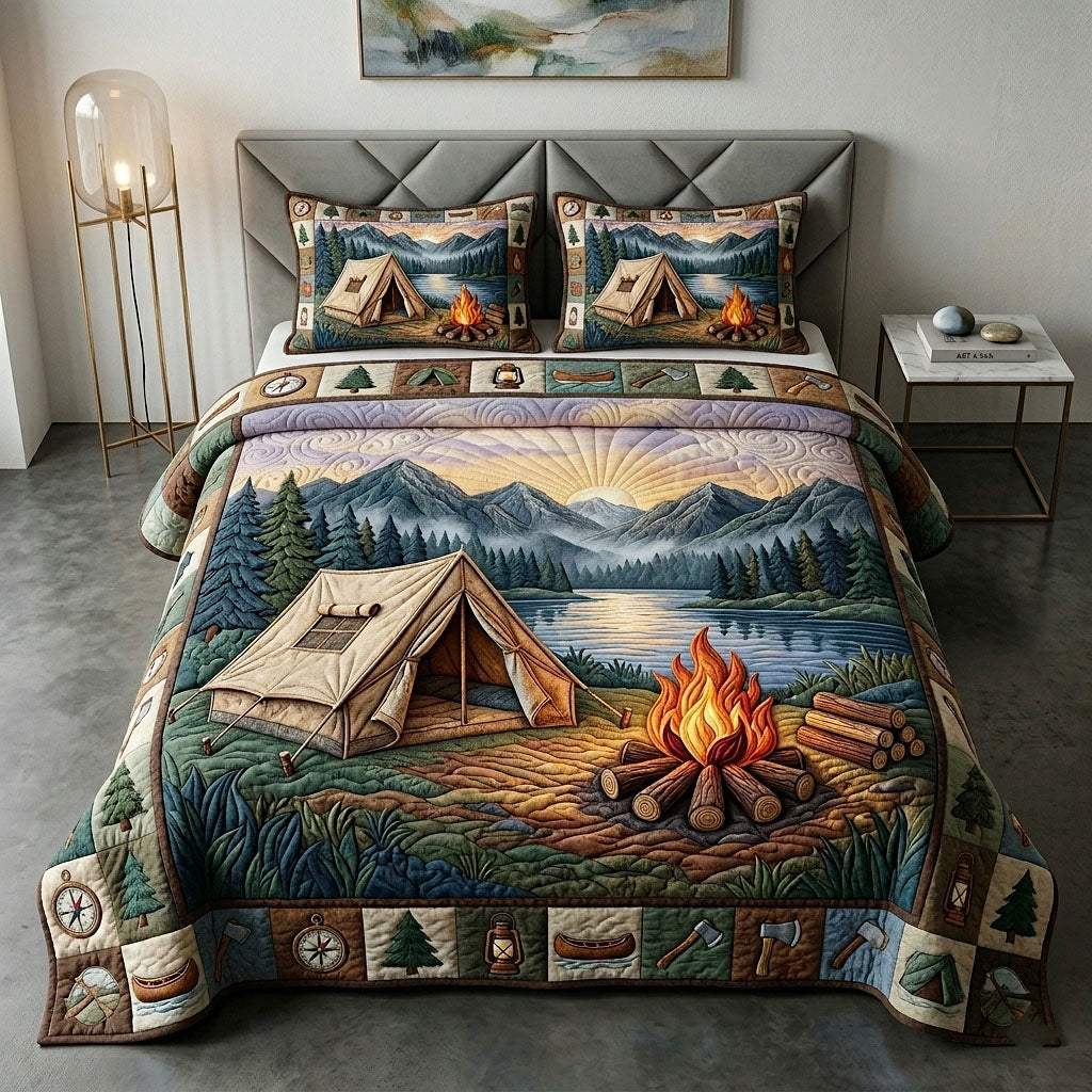 Camp Life 3-Piece Quilted Bedding Set GFTOTP18349