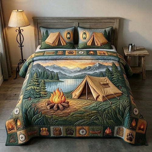 Camp Life 3-Piece Quilted Bedding Set GFTOTP18350
