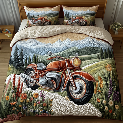 Motorcycle Trailblazer 3-Piece Quilted Bedding Set GFTOTP1838