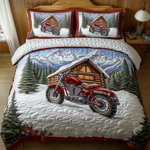 Motorcycle Trailblazer 3-Piece Quilted Bedding Set GFTOTP1839