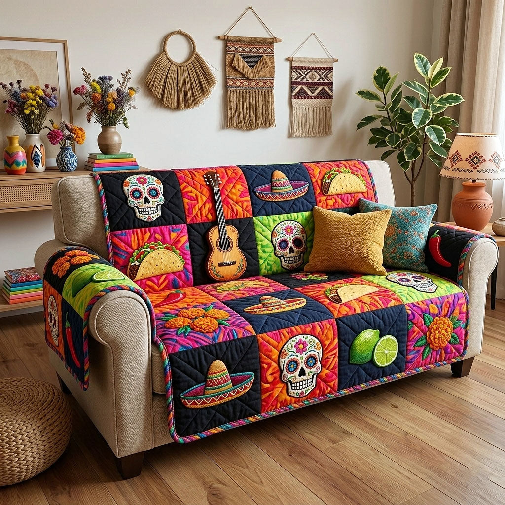 Viva Fiesta Quilted Sofa Cover GFTOTP18419