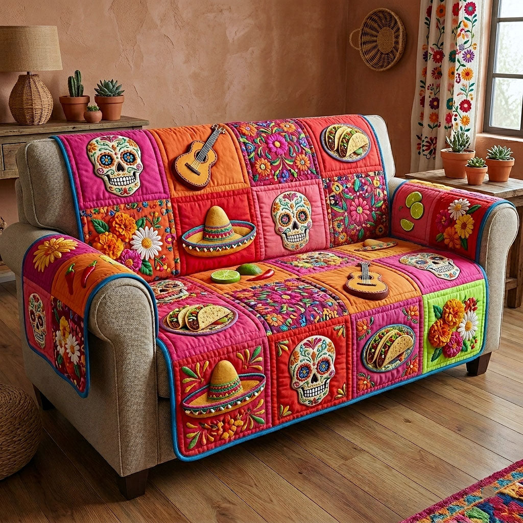 Viva Fiesta Quilted Sofa Cover GFTOTP18422