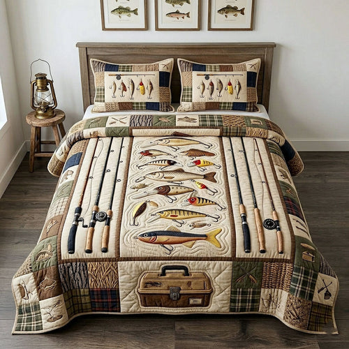 Hook Life 3-Piece Quilted Bedding Set GFTOTP18452