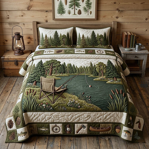 Hook Life 3-Piece Quilted Bedding Set GFTOTP18453