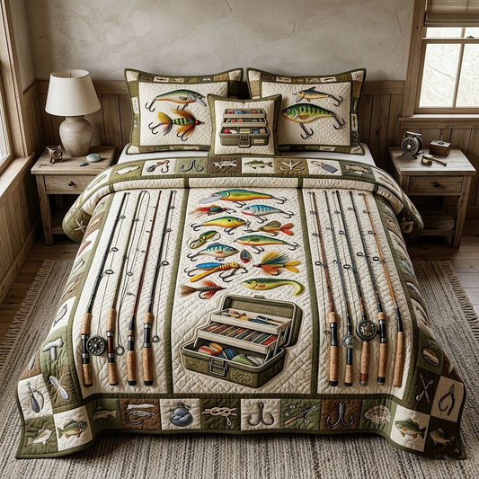 Hook Life 3-Piece Quilted Bedding Set GFTOTP18454