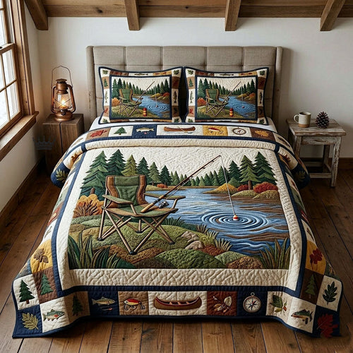 Hook Life 3-Piece Quilted Bedding Set GFTOTP18455