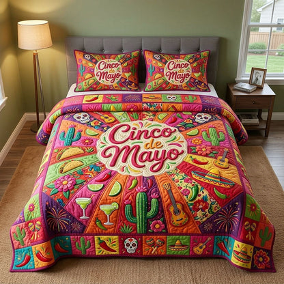 Cinco de Mayo 3-Piece Quilted Bedding Set GFTOTP18470