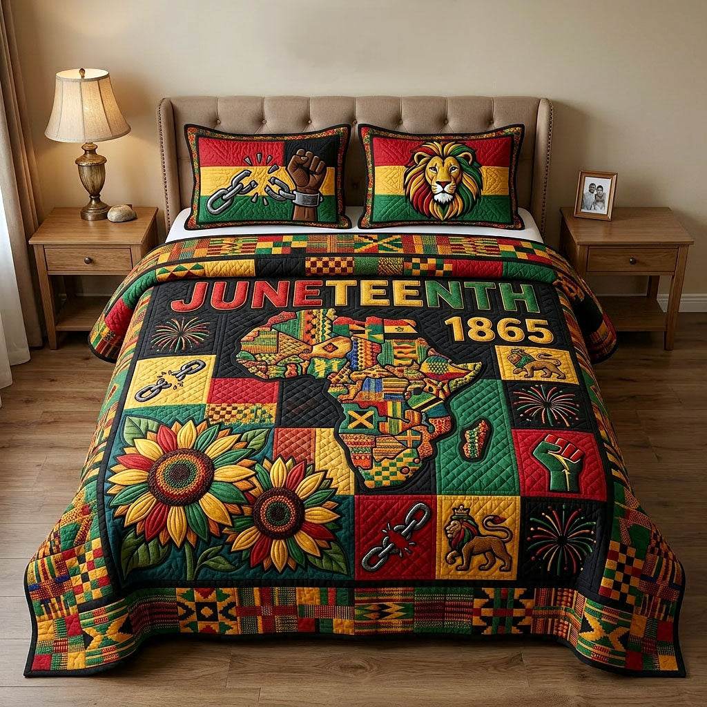Melanin Legacy 3-Piece Quilted Bedding Set GFTOTP18525