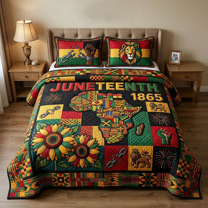 Melanin Legacy 3-Piece Quilted Bedding Set GFTOTP18525