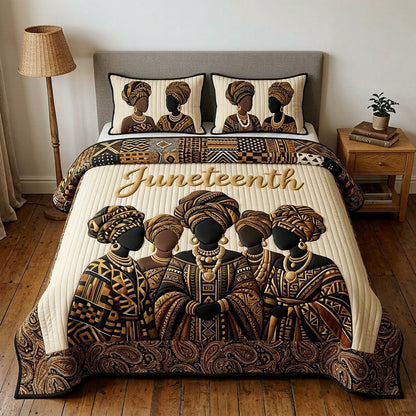 Melanin Legacy 3-Piece Quilted Bedding Set GFTOTP18526