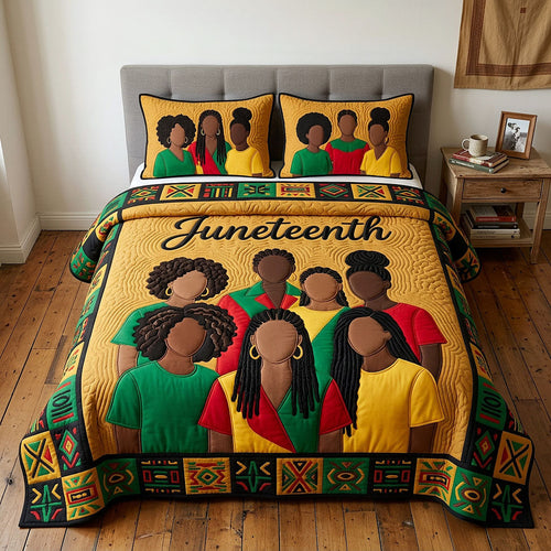 Melanin Legacy 3-Piece Quilted Bedding Set GFTOTP18528